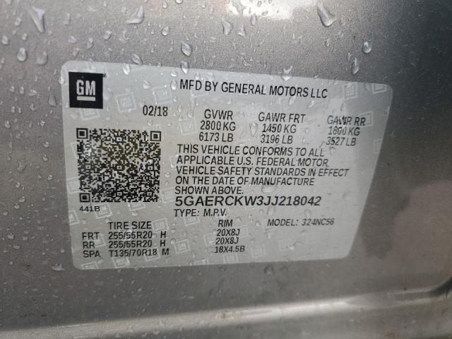 2018 BUICK ENCLAVE PR 5GAERCKW3JJ218042