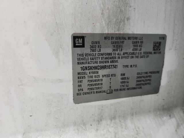 2017 CHEVROLET SUBURBAN K - 1GNSKHKC9HR167741