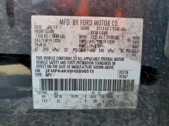 2017 FORD EDGE TITAN 2FMPK4K99HBB98515