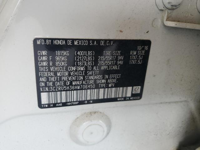 2017 HONDA HR-V LX 3CZRU5H36HM706450