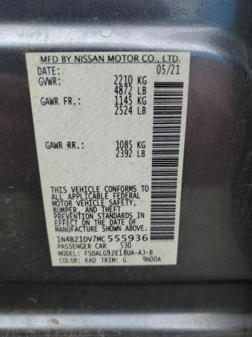 2021 NISSAN LEAF SL PL 1N4BZ1DV7MC555936