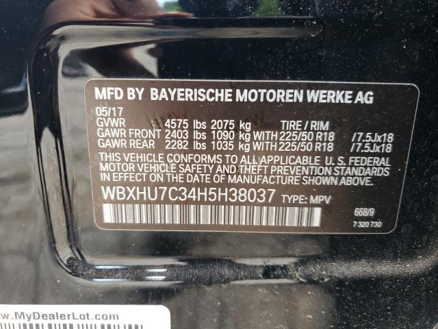 2017 BMW X1 SDRIVE2 WBXHU7C34H5H38037
