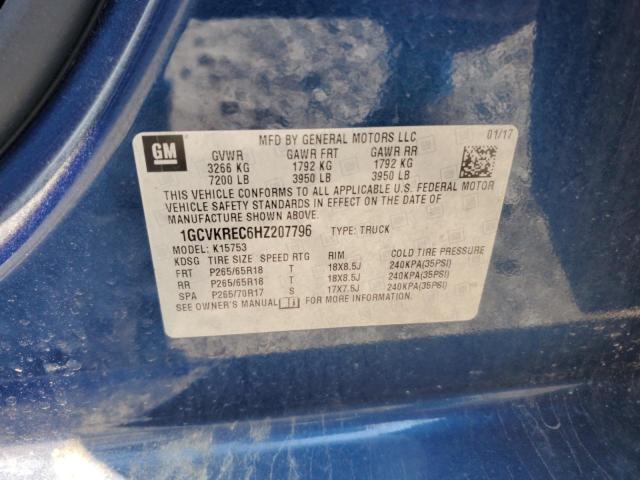 2017 CHEVROLET SILVERADO - 1GCVKREC6HZ207796