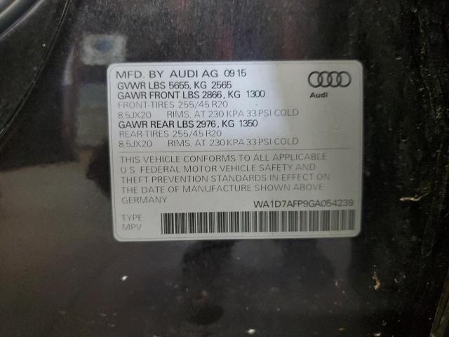 2016 AUDI Q5 PREMIUM WA1D7AFP9GA054239