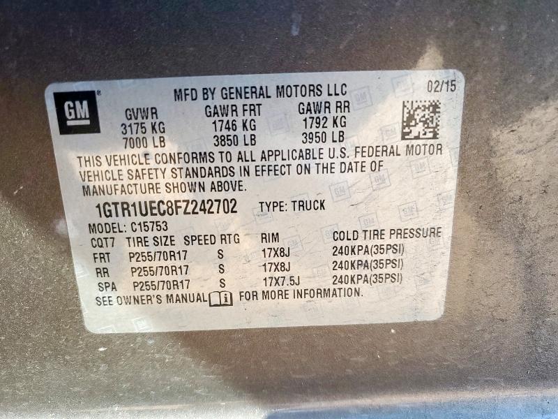 2015 GMC SIERRA C15 - 1GTR1UEC8FZ242702