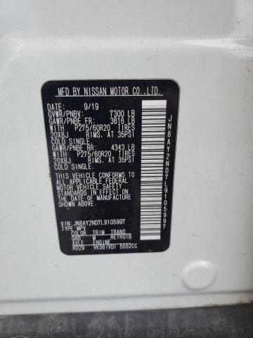 2020 NISSAN ARMADA SV JN8AY2ND7L9105997