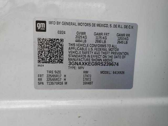 2024 CHEVROLET EQUINOX LT - 3GNAXKEG9RS239674