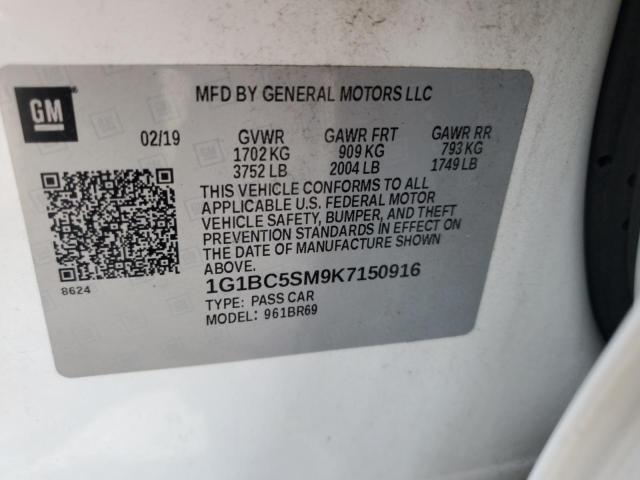 2019 CHEVROLET CRUZE LS 1G1BC5SM9K7150916