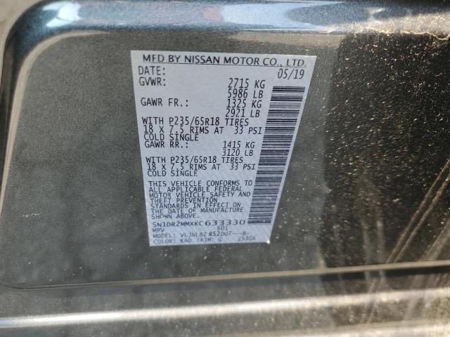 2019 NISSAN PATHFINDER 5N1DR2MMXKC633330