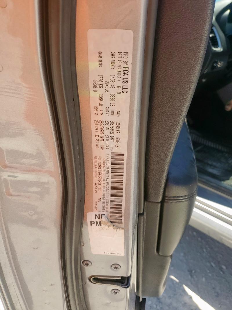 2019 DODGE DURANGO GT 1C4RDJDG3KC770218