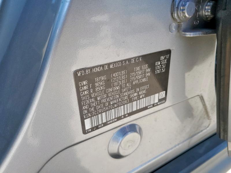 2018 HONDA HR-V EXL 3CZRU5H70JM702063