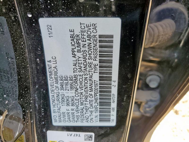 2023 HONDA CIVIC SPOR 19XFL2H87PE001977