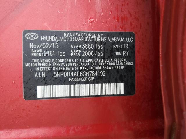 2016 HYUNDAI ELANTRA SE - 5NPDH4AE6GH784192