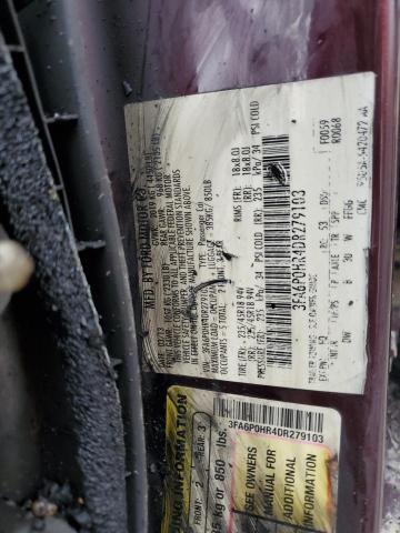 2013 FORD FUSION SE - 3FA6P0HR4DR279103