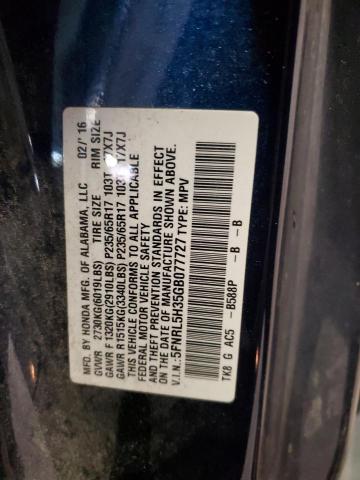2016 HONDA ODYSSEY SE 5FNRL5H35GB077727