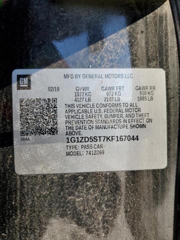 2019 CHEVROLET MALIBU LT 1G1ZD5ST7KF167044