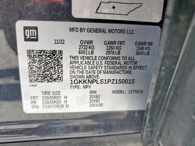 2023 GMC ACADIA DEN 1GKKNPLS1PZ150015