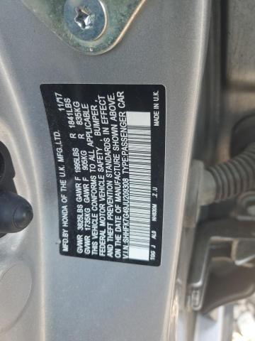 2018 HONDA CIVIC SPOR - SHHFK7G49JU209308