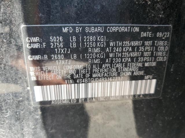 2024 SUBARU OUTBACK WI 4S4BTGUD4R3167717