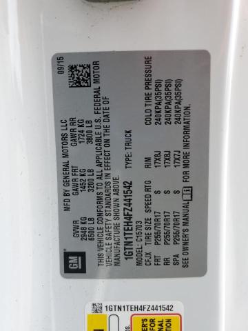 2015 GMC SIERRA C1500 1GTN1TEH4FZ441542