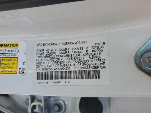2019 HONDA ACCORD HYB - 1HGCV3F4XKA004534
