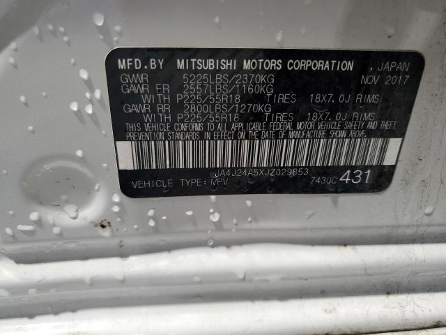 2018 MITSUBISHI OUTLANDER JA4J24A5XJZ029853