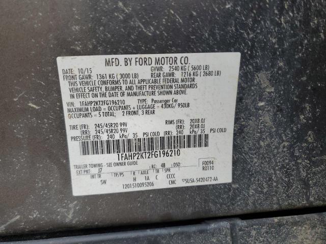 2015 FORD TAURUS SHO 1FAHP2KT2FG196210