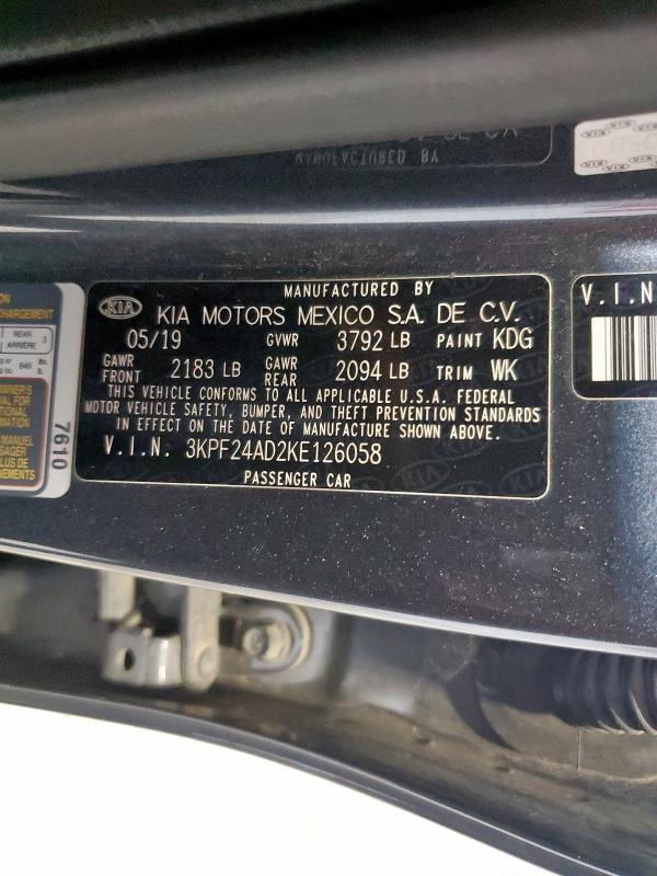 2019 KIA FORTE FE 3KPF24AD2KE126058