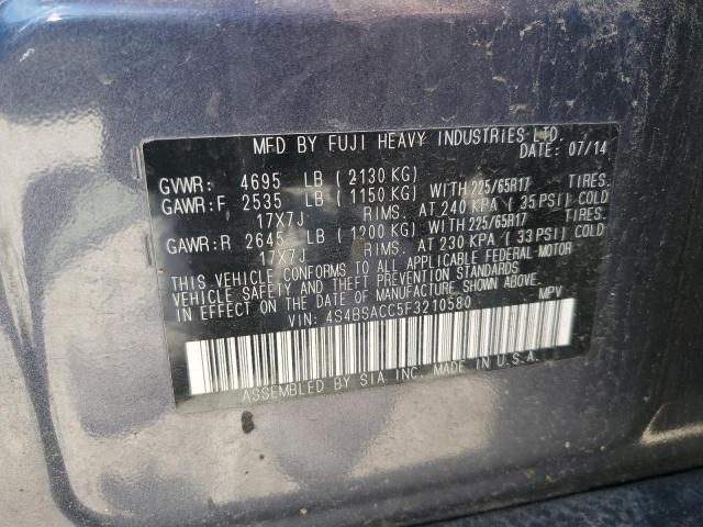 2015 SUBARU OUTBACK 2. 4S4BSACC5F3210580