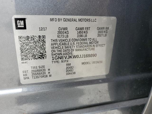 2018 CHEVROLET TRAVERSE P 1GNEVJKW0JJ169890