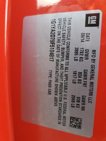 2015 CHEVROLET CORVETTE STINGRAY 1LT 1G1YA2D79F5104817