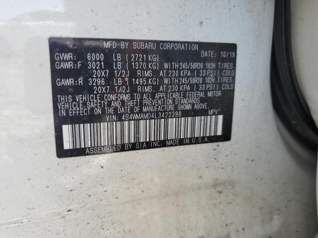 2020 SUBARU ASCENT LIM 4S4WMAMD4L3422398