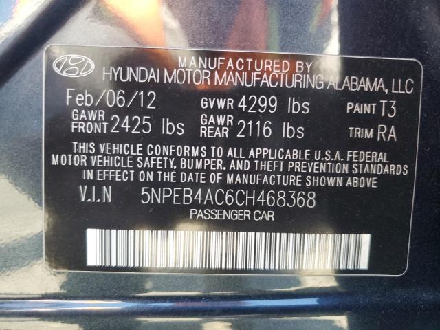 2012 HYUNDAI SONATA GLS - 5NPEB4AC6CH468368