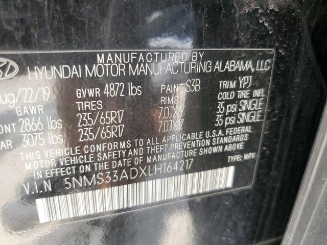 2020 HYUNDAI SANTA FE S - 5NMS33ADXLH164217