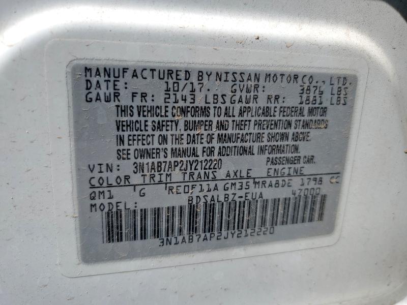 2018 NISSAN SENTRA S 3N1AB7AP2JY212220