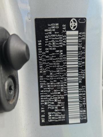 2020 TOYOTA COROLLA LE 5YFEPRAE3LP126301