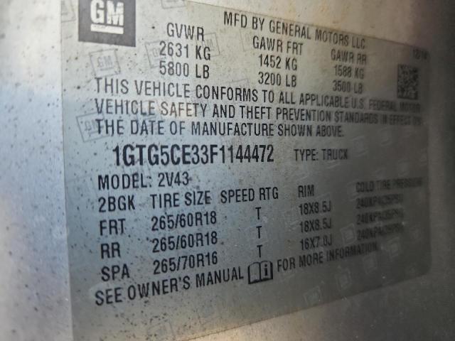 2015 GMC CANYON SLT 1GTG5CE33F1144472