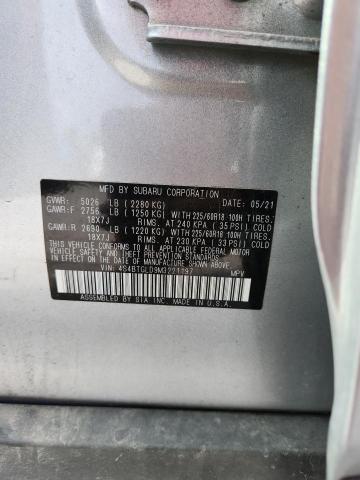 2021 SUBARU OUTBACK ON 4S4BTGLD9M3221197