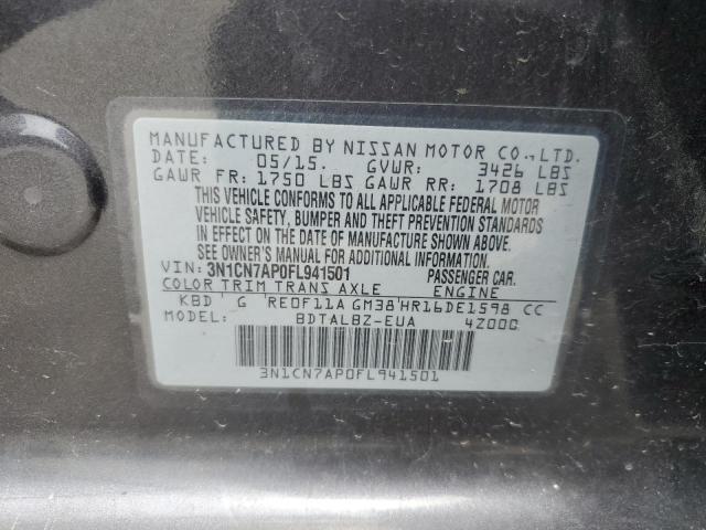2015 NISSAN VERSA S - 3N1CN7AP0FL941501