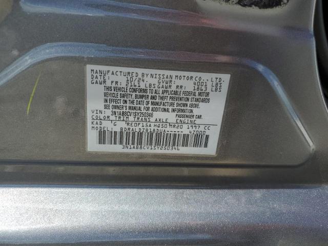 2025 NISSAN SENTRA SV 3N1AB8CV1SY250346