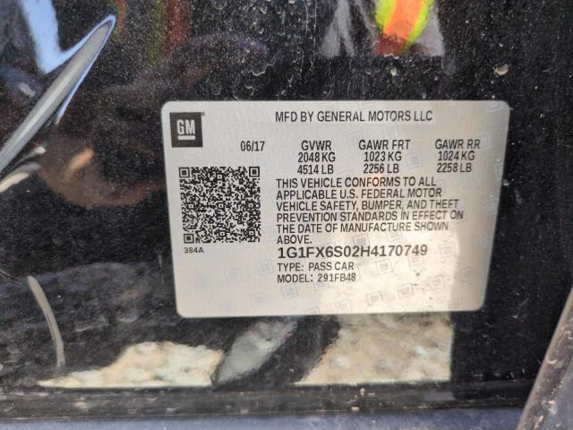 2017 CHEVROLET BOLT EV PR 1G1FX6S02H4170749