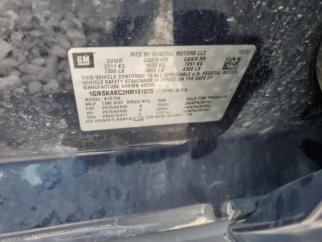 2017 CHEVROLET TAHOE K1500 LS 1GNSKAKC2HR181875