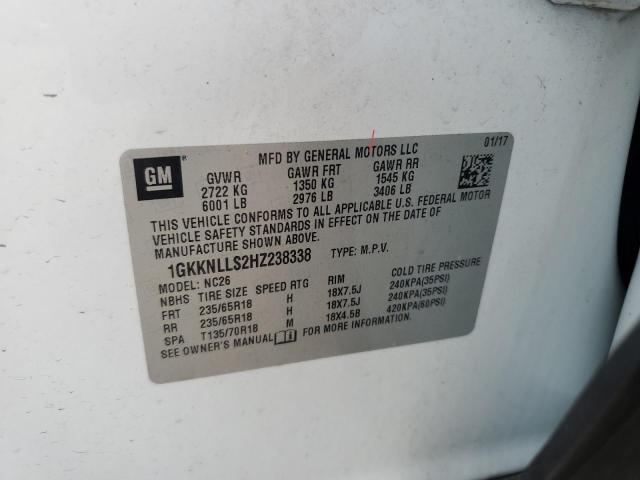 2017 GMC ACADIA SLE 1GKKNLLS2HZ238338