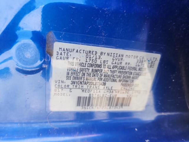 2013 NISSAN VERSA S - 3N1CN7AP2DL873439