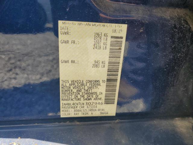 2020 NISSAN ALTIMA SR - 1N4BL4CV7LN302946