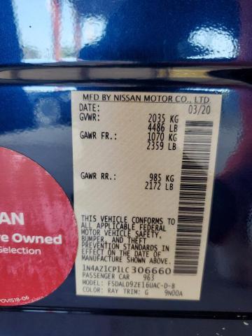 2020 NISSAN LEAF SV 1N4AZ1CP1LC306660