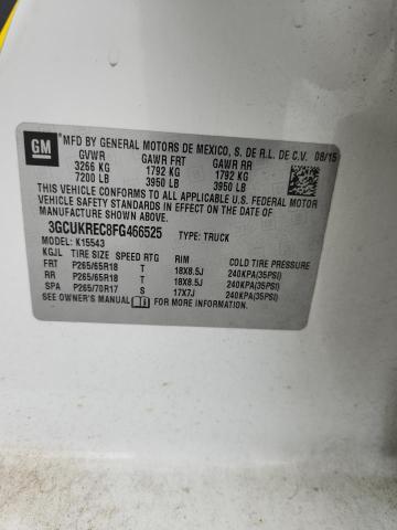 2015 CHEVROLET SILVERADO K1500 LT 3GCUKREC8FG466525