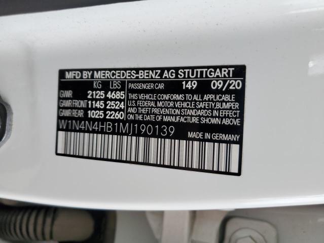 2021 MERCEDES-BENZ GLA 250 4M W1N4N4HB1MJ190139
