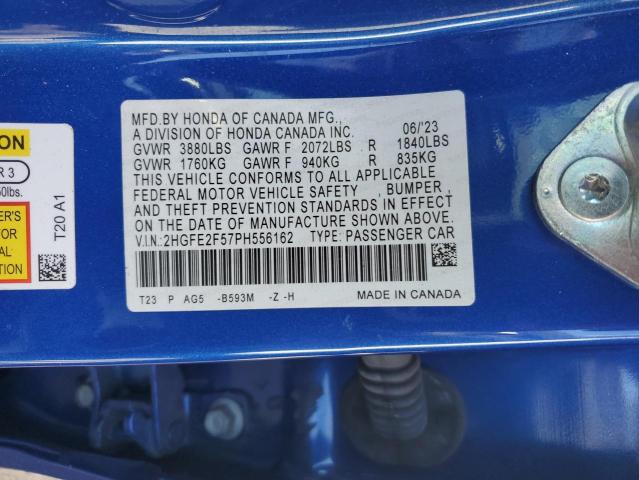 2023 HONDA CIVIC SPOR 2HGFE2F57PH556162