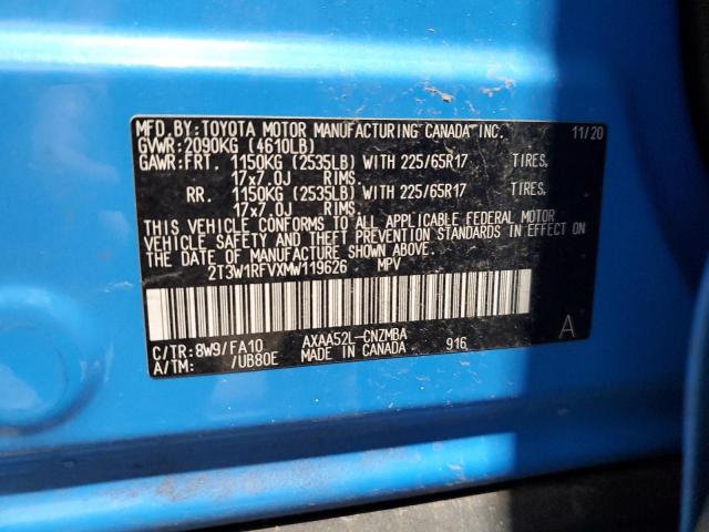 2021 TOYOTA RAV4 XLE - 2T3W1RFVXMW119626